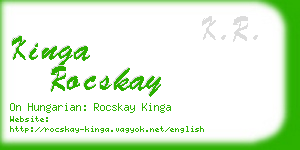 kinga rocskay business card